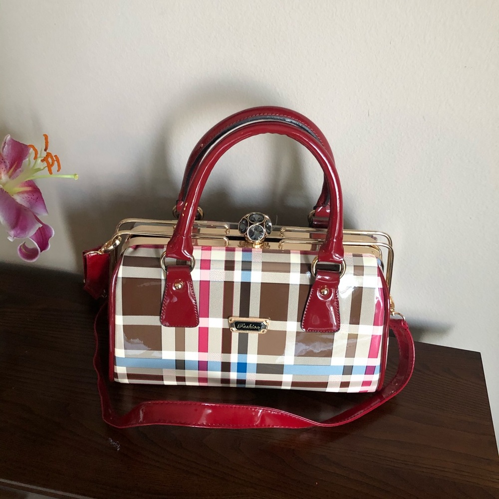 NWOT mini plaid bag